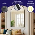 thumbnail image 4 of Espejo Curvo de Pared Bluelander con Marco de Aluminio, Negro, 4 of 5