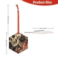 thumbnail image 3 of Zufioo Gothic Eastern Floral Skull Print Large Acrylic Christmas Ornaments, Suitable for Christmas Tree Christmas Holiday Party Pendant Decorations-Hexagon, 3 of 7