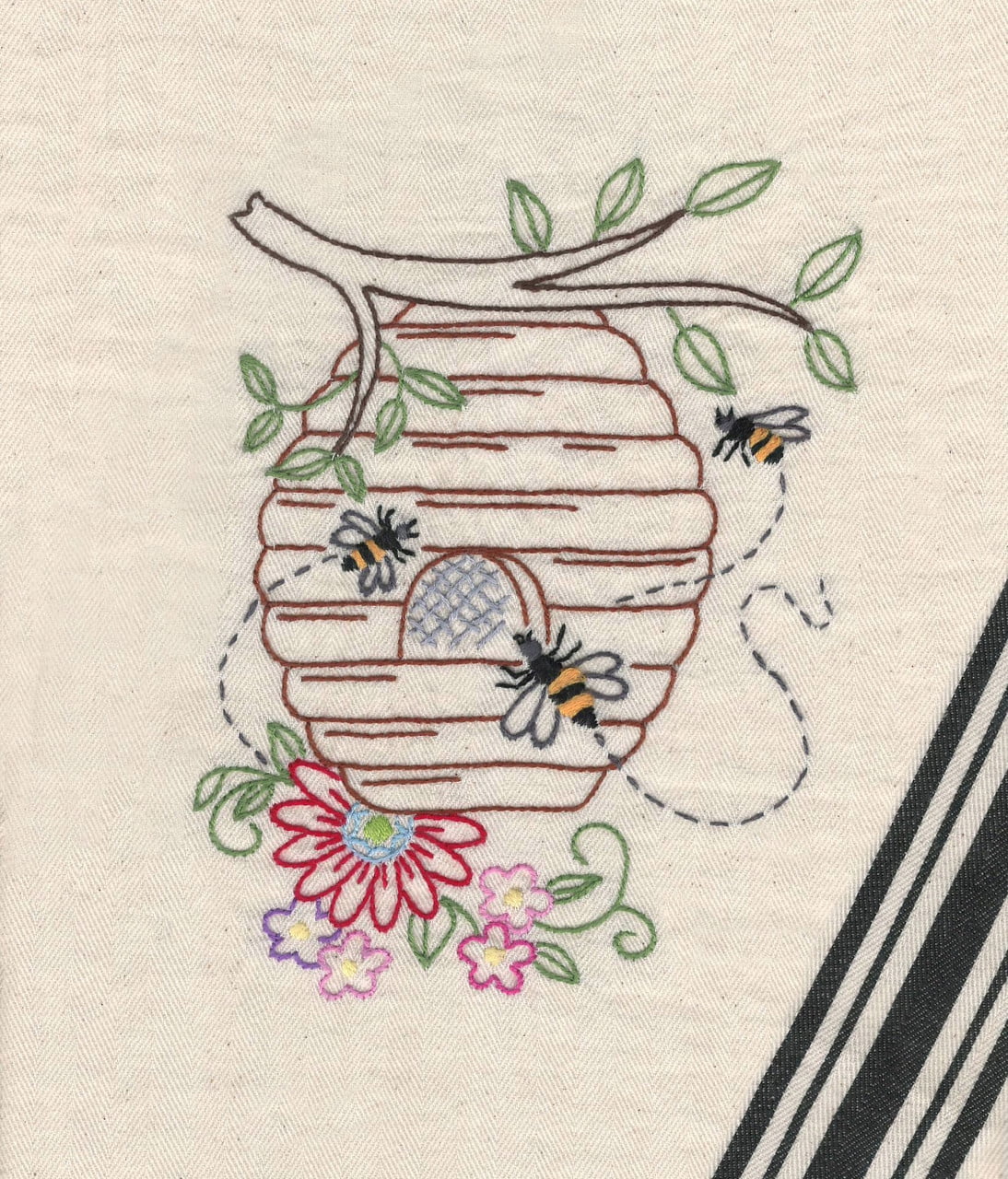 Stitcher's Revolution Brand Buzzing Bees Iron-on Transfer Pattern for Embroidery