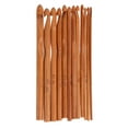 thumbnail image 1 of 12-Size Bamboo Handle Crochet Hook Knit Weave Yarn Craft Knitting Needle, 1 of 8