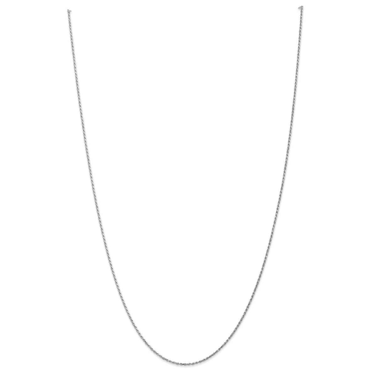 14k WG 1.15mm Machinemade Rope Chain