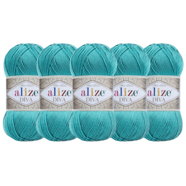 HILAZA DIVA ALIZE CON 5PZAS DE 100GRS C/U MISMO COLOR