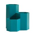 thumbnail image 1 of Organizador De Mesa Organizador Caja de almacenamiento para brochas de maquillaje con 3 celosías, organizador para bolígrafos cosméticos (verde) Tmvgtek Libre de BPA, 1 of 2