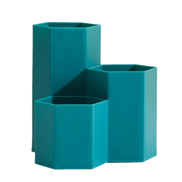 Organizador De Mesa Organizador Caja de almacenamiento para brochas de maquillaje con 3 celosías, organizador para bolígrafos cosméticos (verde) Tmvgtek Libre de BPA