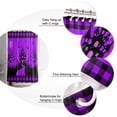 thumbnail image 6 of Halloween Castle Shower Curtain Set ，Waterproof Fabric Shower Curtains Pumpkin Bat Black Plaid Purple Background Shower Curtains for Bathroom,Bathroom Decor 60"x72", 6 of 6