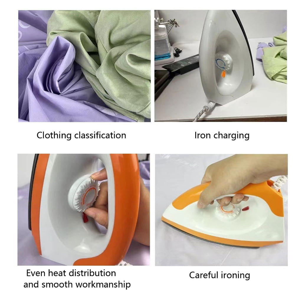 Sinyiin Handheld Clothes Irons Steamer Portable Small Dry Steam Ironing Board Ergonomic Handle Dry Iron for Clothes Enduring