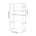 thumbnail image 5 of Vggrvlo 3-Tier over the toilet storage shelf Over Toilet Storage Shelf with Paper Holder Freestanding Above Over Toilet Storage Shelf First Camper Apartment Essentials with 4 Hooks White, 5 of 6