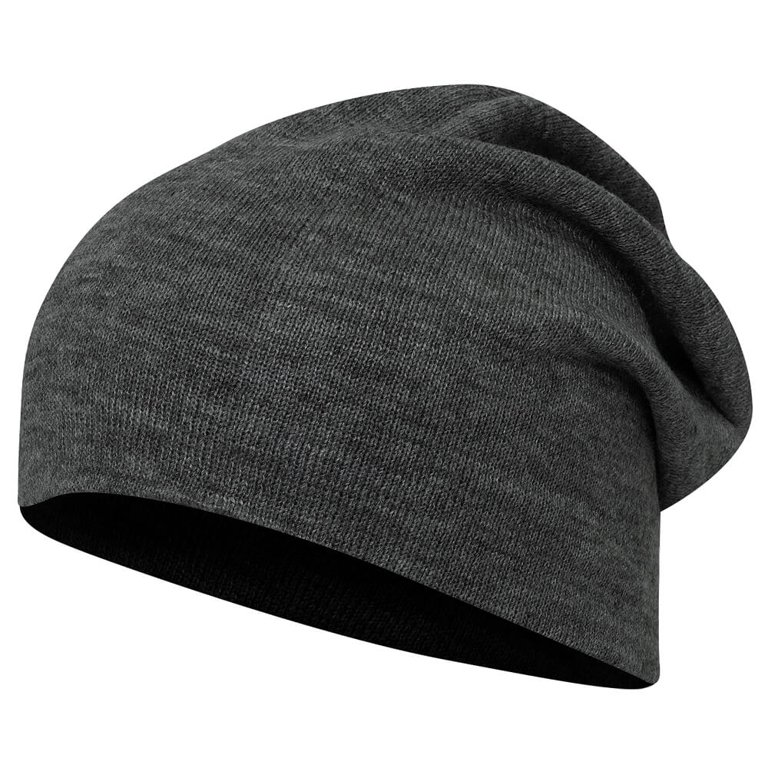 帽子 CALME _loose fit beanie BLACK Classic Beanie - Black | Warm Wool | Luxurious Satin Lining
