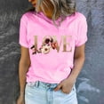 thumbnail image 4 of Love Letter Graphic Tshirts for Womens Valentine's Day Short Sleeve Tops Crew Neck Basic Tee Shirts, 4 of 5