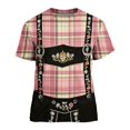 thumbnail image 2 of Bavarian Oktoberfest Carnival Costume Shirt for Men Short Sleeve Beer Festival Themed Printed Holiday Tops, 2 of 4