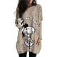 thumbnail image 3 of Camiseta de manga larga con cuello redondo para mujer, de primavera y otoño, talla grande 3XL, informal, holgada, con bolsillo, de Snoopy, 3 of 5