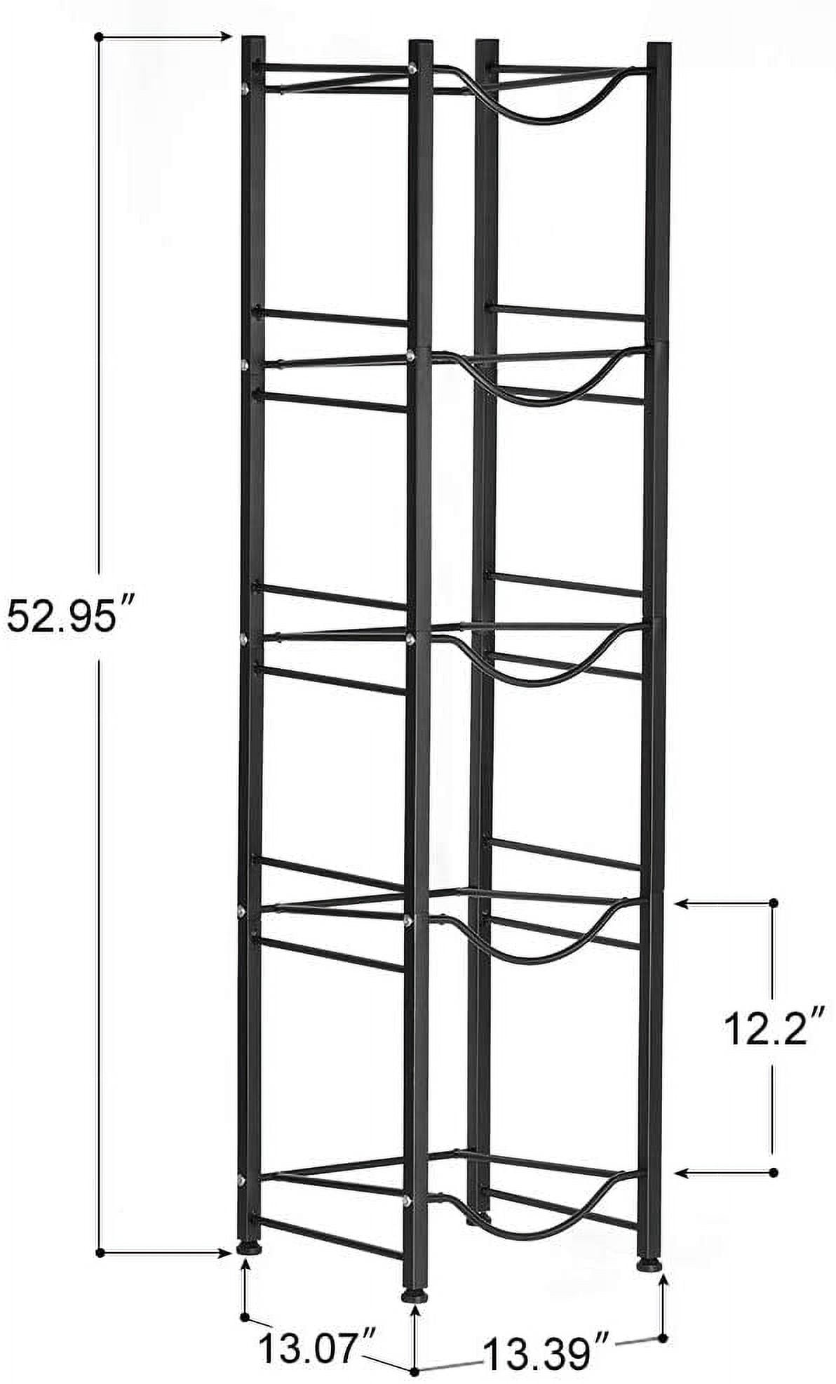5 Gallon Water Jug Holder Water Bottle Storage Rack, 5 Tiers, Black