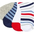 thumbnail image 3 of Hudson Baby Infant Boy Cotton Rich Newborn and Terry Socks, Boy Stripe White, 12-24 Months, 3 of 3