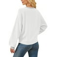 thumbnail image 5 of Womens Casual Sweatshirt Long Sleeve Henley Pullover Tops Fall Button Loose Fit Sweatshirts Trendy Fashion Outfits, 5 of 5