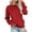 Wine, variant on Naughtyhood Women's Fashion Solid T-shirt Loose Long Sleeves Pocket Blouse Round Neck Casual Tops Sweatshirt