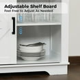 thumbnail image 5 of JINSEED Bar Cabinet with Drawer, Wine Bar Buffet Sideboard with Adjustable Storage, White, 5 of 6
