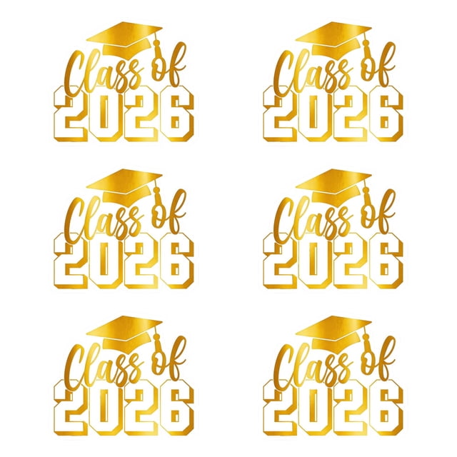 Amzcrzy Decorative Craft Graduation Commemorative Stickers Transparent Gold Foil Waterproof Stickers Envelopes Sealing Gift Labels and Decorations Stickers Teacher Supplies Sticker Paper