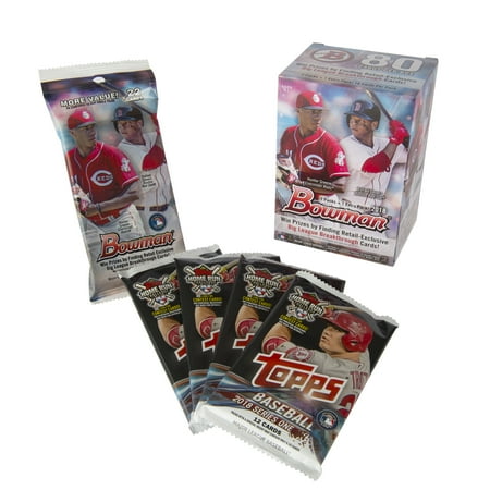 1980 Topps Baseball Card - 18 Topps Bowman MLB Baseball Bundle Trading Cards Walmart Exclusive