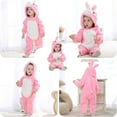 thumbnail image 3 of ATAIKU Baby Animal Rabbit Onesie Flannel Hooded Romper for Infant Winter Playsuit Jumpsuit for Boys and Girls Toddler Overall Outfit, 3 of 10