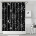 thumbnail image 2 of Gothic Shower Curtain Set - Dark Celestial Moon & Star Print, Mystical Cosmic Bath Decor, Waterproof Polyester 72"x84", Goth Aesthetic Gift, 2 of 5