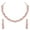 ROSE PINK, variant on Exquisite Indian Bollywood Wedding Rose Gold Plated Kundan Jewelry Choker Necklace Set