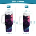 thumbnail image 6 of Yayeee 30oz Stainless Steel Tumbler with Straw and Handle Double-Wall Insulated Travel Water Bottle, Night Neon Road, 6 of 8