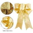 thumbnail image 4 of LNGOOR 5 Pcs 25cm Gold Wreath Bows for Christmas Outdoor Decorations Striped Ribbons for Crafts, 4 of 8