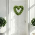 thumbnail image 5 of Valentine's Day Heart Wreath, 18.5 Inch Artificial Boxwood Greenery Wreath, Heart Shaped Simulation Green Plant Garland Decorative Hanging Wreath for Home Wall, Front Door, Farmhouse Decor, 5 of 6