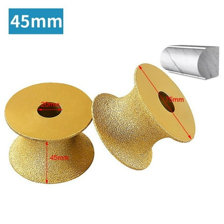 

BUYISI 3inch 75mm Round Dry Vacuum Brazed Diamond Grinding Wheel Demi-bullnose Edge 45mm