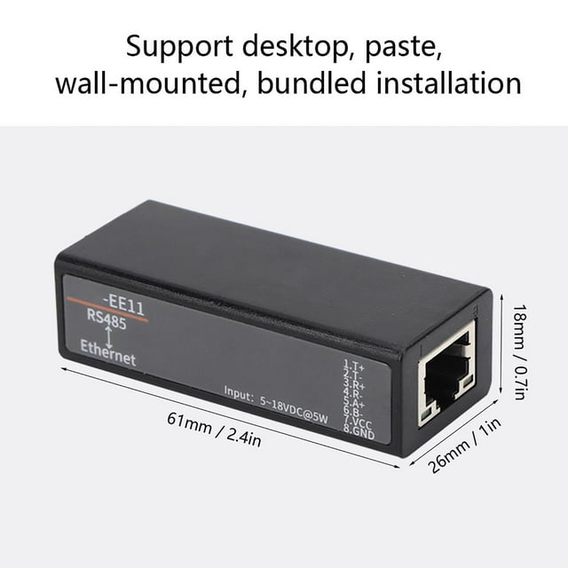 Ethernet Converter Module,HF7121 Serial Server RS485 Ethernet Serial Server Serial Server Crafted with Care