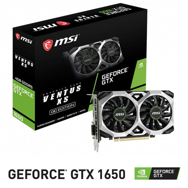 Tarjeta de Video MSI Geforce GTX 1650 VENTUS XS 4G OC GDDR5 MSI Geforce GTX 1650 VENTUS XS 4G OC GDDR5 HDMI