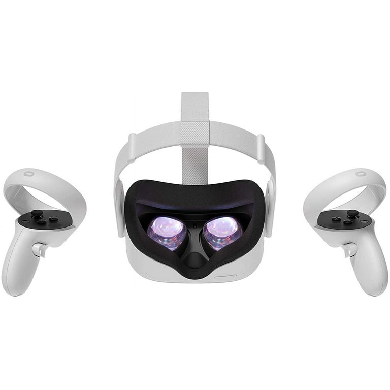 2022 Oculus Quest 2 All-In-One VR Headset, Touch Controllers, 128GB SSD,  1832x1920 up to 90 Hz Refresh Rate LCD, 3D Audio, Mytrix Head Strap,  Carrying 