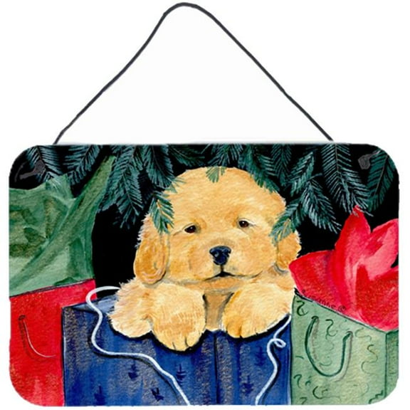 Golden Retriever Indoor Aluminium Metal Wall Or Door Hanging Prints