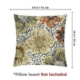 thumbnail image 4 of BANET Throw Pillow Cover Set of 2, Bedding Gardening, Decorative Square Covers for Couch Bed &amp; Sofa,Khaki Brown White 24x24in, 4 of 7