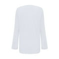 thumbnail image 4 of Goodtrade8 Solid Color Tops for Womens Outing Cotton Long Sleeve White V-Neck Casual Fall Shirts for Women, 4 of 5