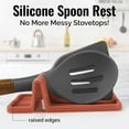 thumbnail image 3 of Zulay Silicone Utensil Rest with Drip Pad for Multiple Utensils BPA-Free Stove Top - Canyon Rose, 3 of 7