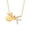 F, variant on Minnie Mouse Sterling Silver Gold Plated Cubic Zirconia Initial Pendant Necklace, 18" - Letter F