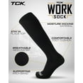 thumbnail image 2 of TCK Over the Calf Work Socks 12 Pair Moisture Wicking for Men and Women (Black, Large), 2 of 2