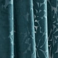 thumbnail image 2 of Martha Stewart Sherwood Velvet Polyester Light Filtering Grommet Curtain Panel Pair, Teal, 50"x95", Adult, 2 of 6