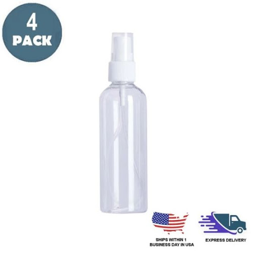 4 Pack 4 Oz Fine Mist Spray Bottle Refillable Small Plastic Bottle With Sprayer