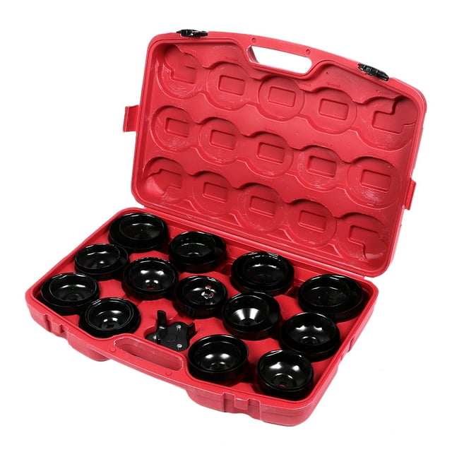 Ensemble de Retrait de Filtre, Professionnel 30 Pcs Ensemble de Clé à Filtre à Huile Construction Robuste
