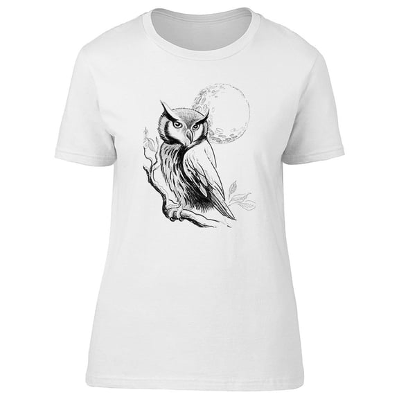 Owl And The Moon Tee Men's -Image by Shutterstock