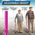 thumbnail image 2 of Folding Walking Cane - Adjustable, Heavy Duty with T Handle & Pivot Base, Nylon Strap for Women & Men, 2 of 15