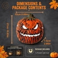 thumbnail image 2 of Halloween Porch Light Covers, Spooky Jack O Lantern Decor, 2.95 x 8.66 x 10.63 in, Outdoor Halloween Light Accessory, Pumpkin Lamp Cover for Porch, Entryway Seasonal Decor, Halloween Decorations, 2 of 6