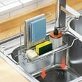 Sponge Holder for Kitchen Sink Expandable Sink Caddy Organizer with