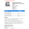 thumbnail image 2 of Rear Brake Pad and Rotor Kit - Compatible with 2011 - 2013 Chevy Impala 2012, 2 of 2