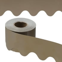 Uxcell Bulletin Board Border, 65.5 Feet Poster Chalkboard Cork Decoration Trim Scalloped Borders Wall Decor for Classroom Office Locker, Brown