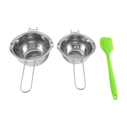 2 Pack Double Boiler Melting Pot with Silicone Spatula for Butter for Chocolate Candy xc1256