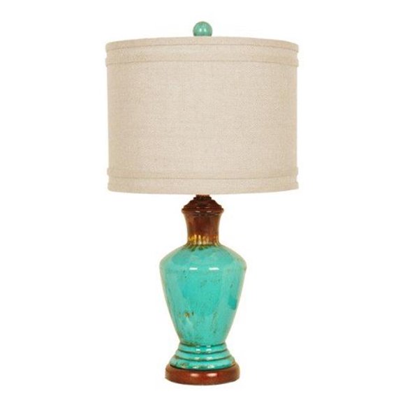 Crestview Collection Napa Table Lamp - Turquoise Ceramic Finish