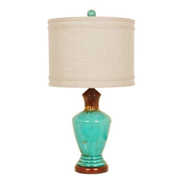 Crestview Collection Napa Lampe de Table - Fini Céramique Turquoise